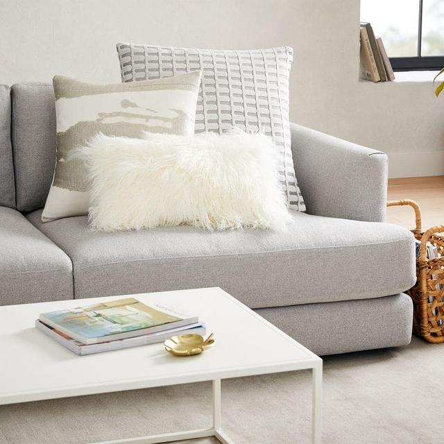 Silver + White Patterned Pillow Cover Set