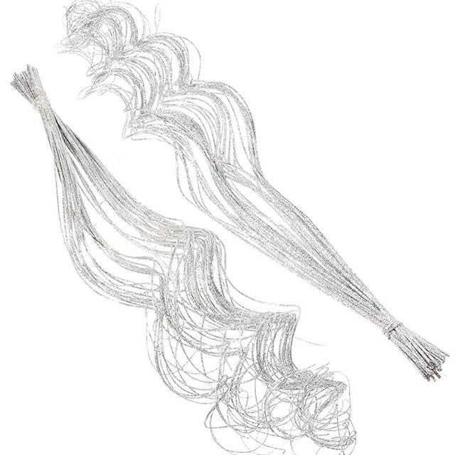 24-28" Silver Sparkle Curly Ting Ting Branch