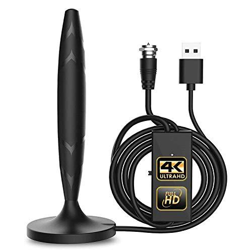 HDTV Antenna,130+ Miles Long Range Indoor Digital TV Antennas with Switch Amplifier Signal Booster for Local Channels 4k HD 1080P 2016P All Older TV's - 16.5ft Coax Cable