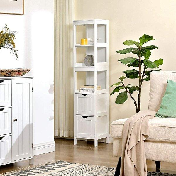 Oxfordshire 11.8'' W x 55.7'' H x 11.8'' D Free-Standing Linen Cabinet