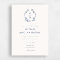 Beige Wedding Invitation - Pasqual Portrait