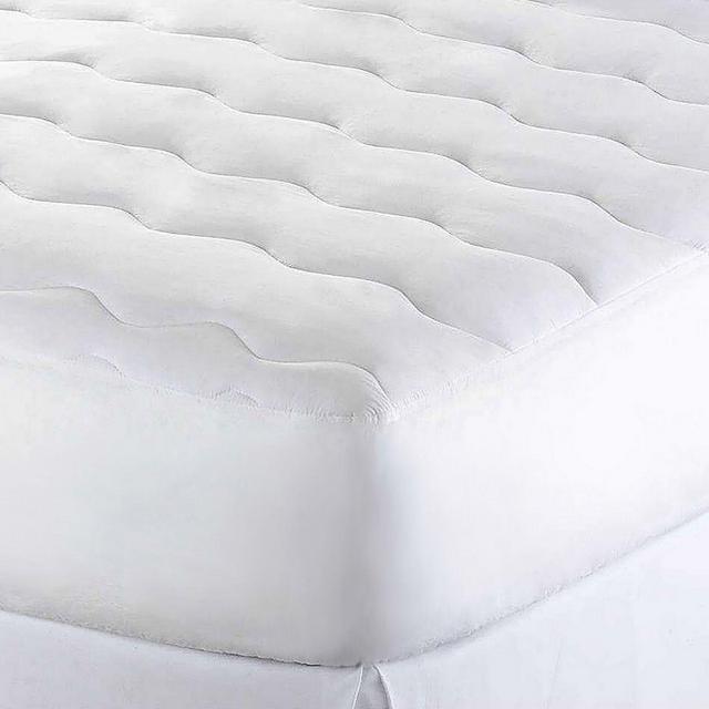 Kathy Ireland® Classic Microfiber Waterproof Queen Mattress Pad in White