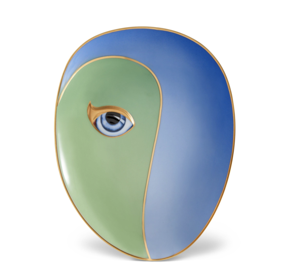 LITO EYE OVAL TRAY | GREEN & BLUE