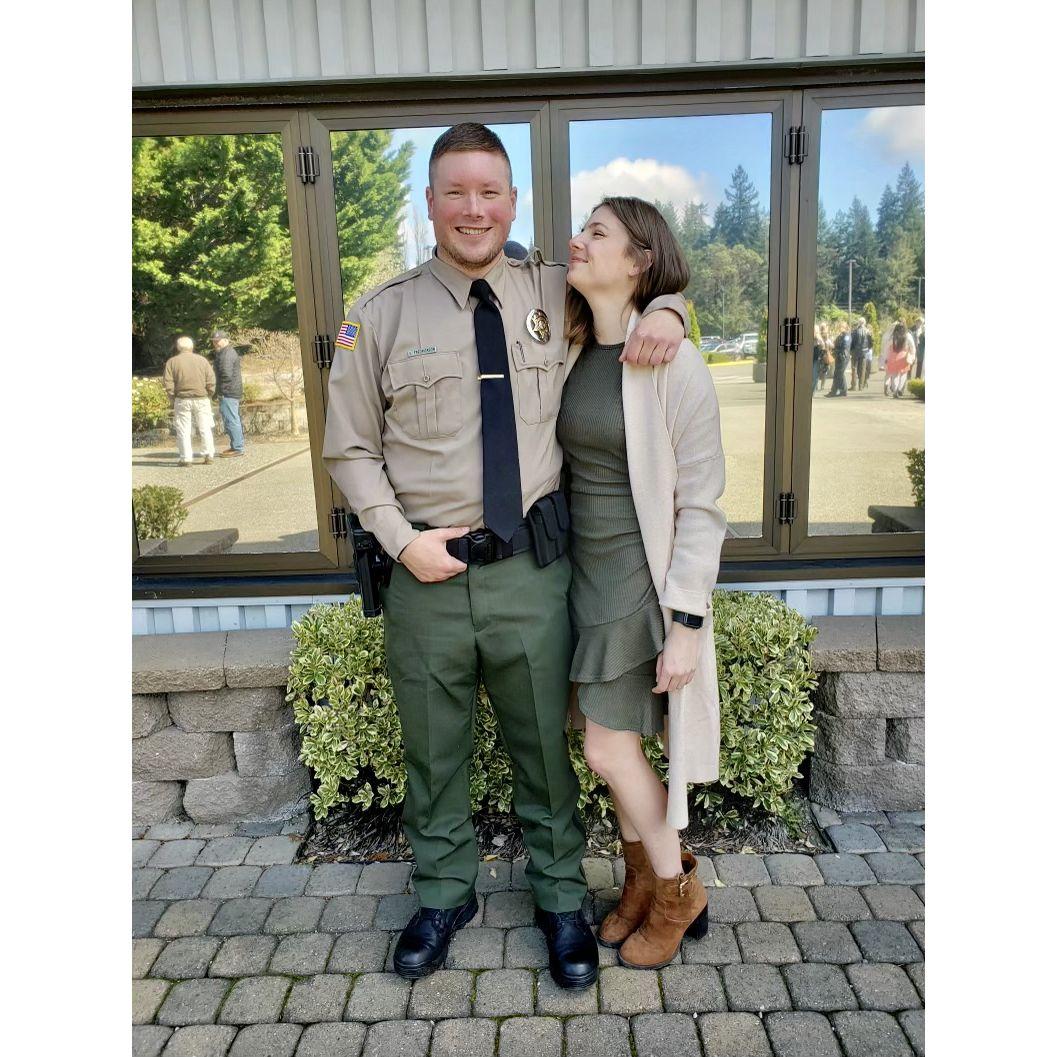 March 26, 2024: Spencer graduates The Basic Law Enforcement Academy, Burien, WA