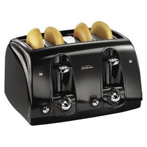 Sunbeam 4 Slice Extra-Wide Slot Toaster - Black TSSBTR4SBK
