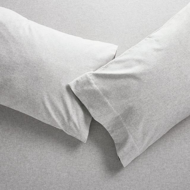 Grey Flannel Pillowcases King Pair