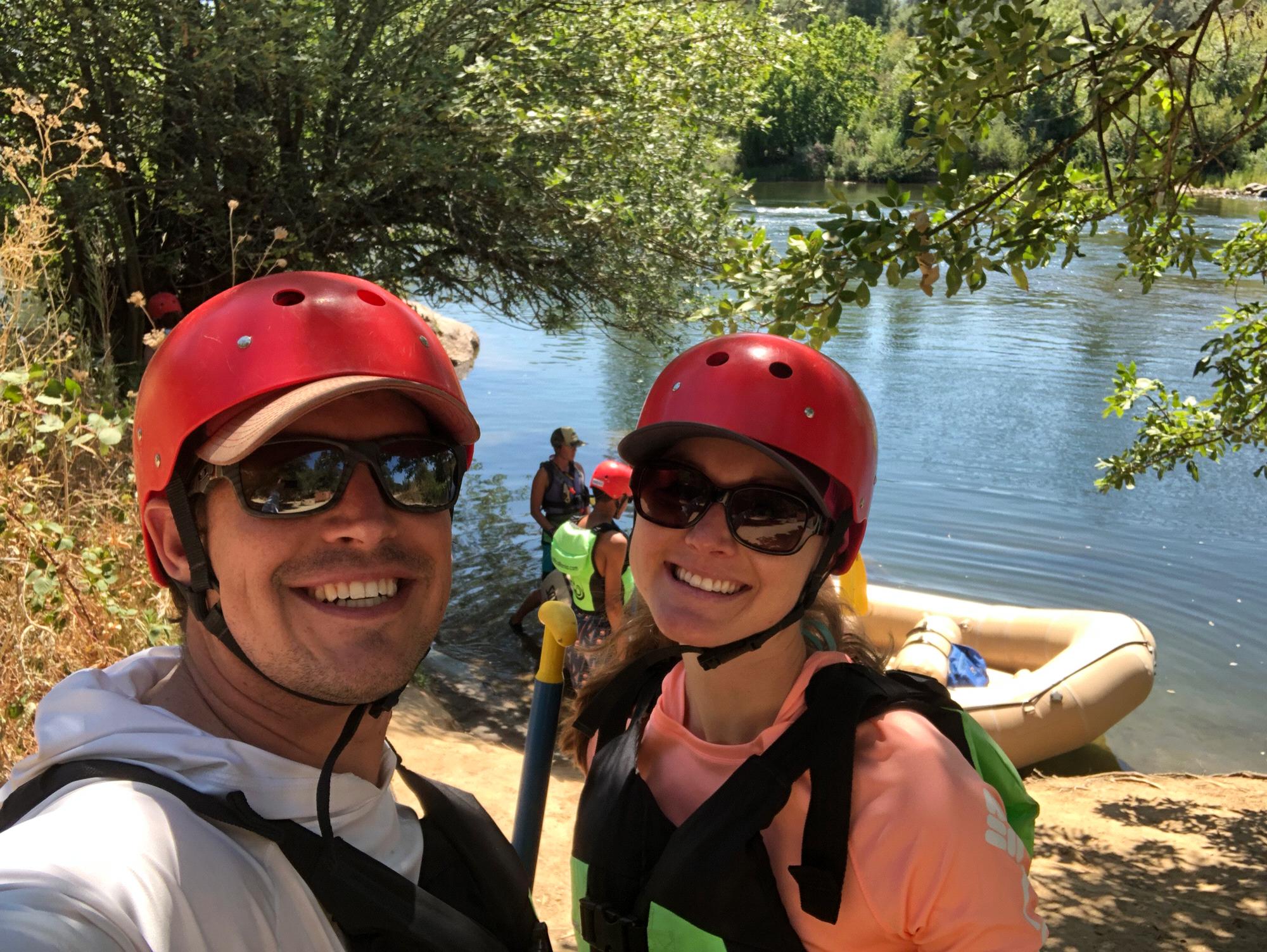 Our first whitewater rafting together down the South Fork of the American!