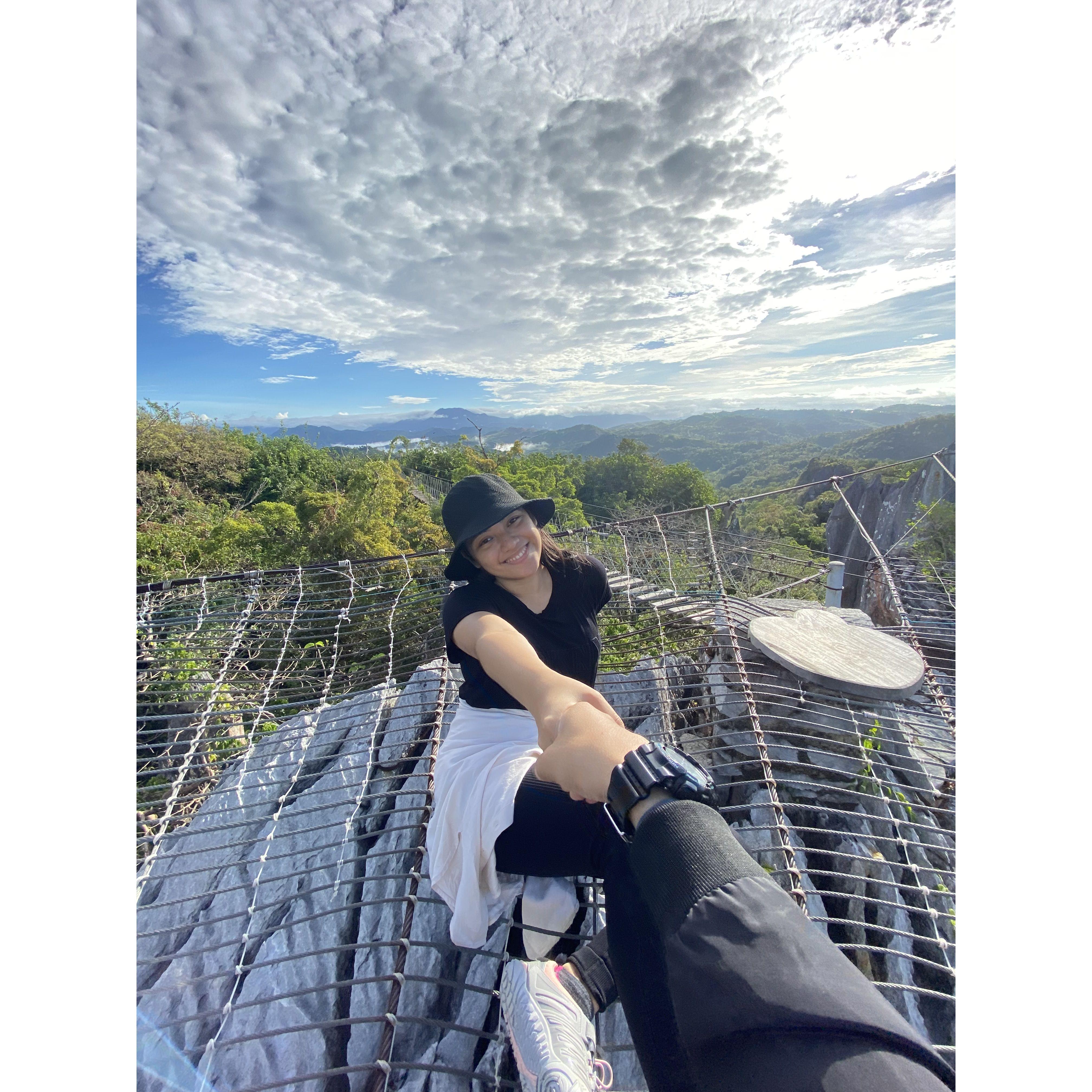 hiking in the mountains…