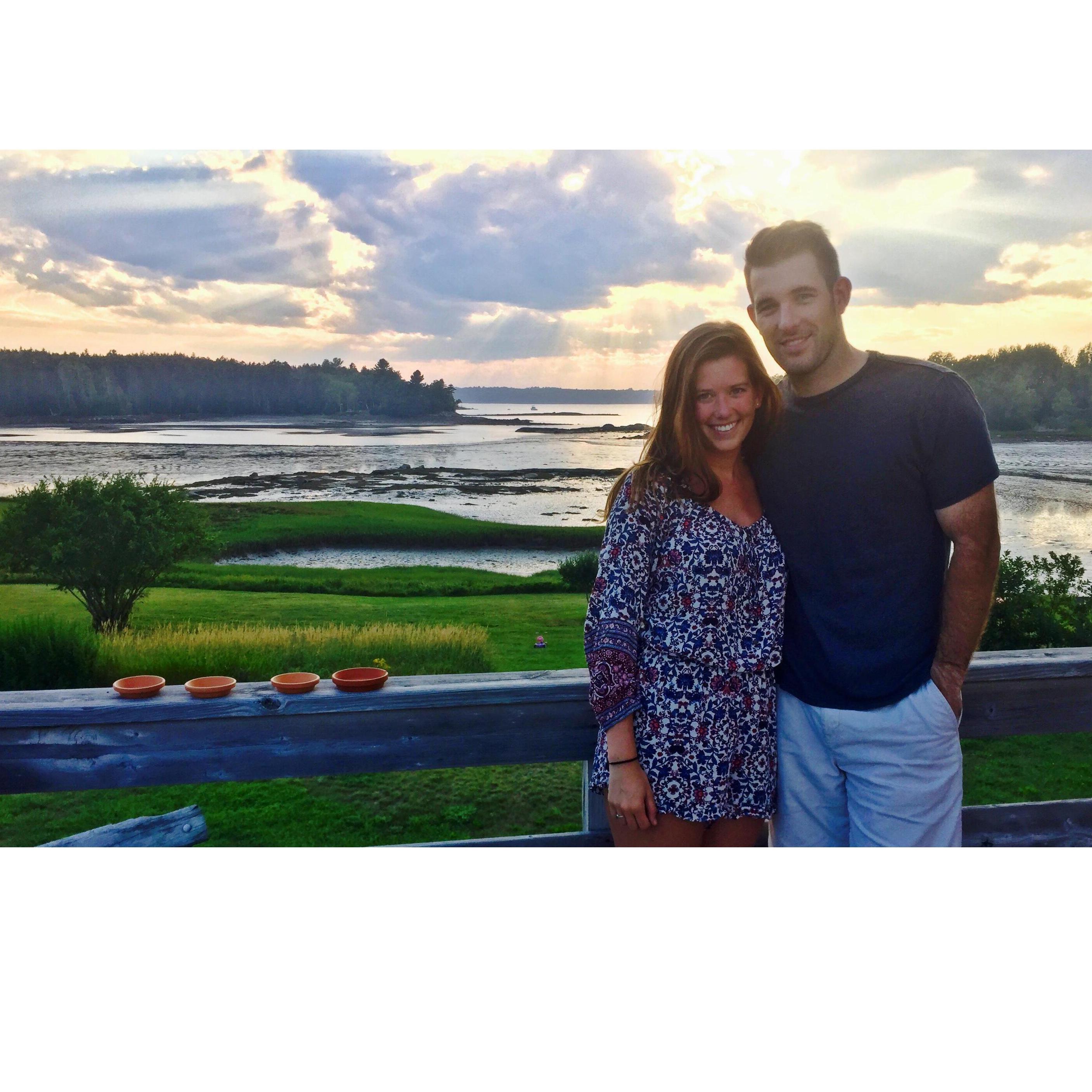 At Tyler's family's home in Maine. We share a deep love for Maine. We would probably move there if it wasn't for the winter time!