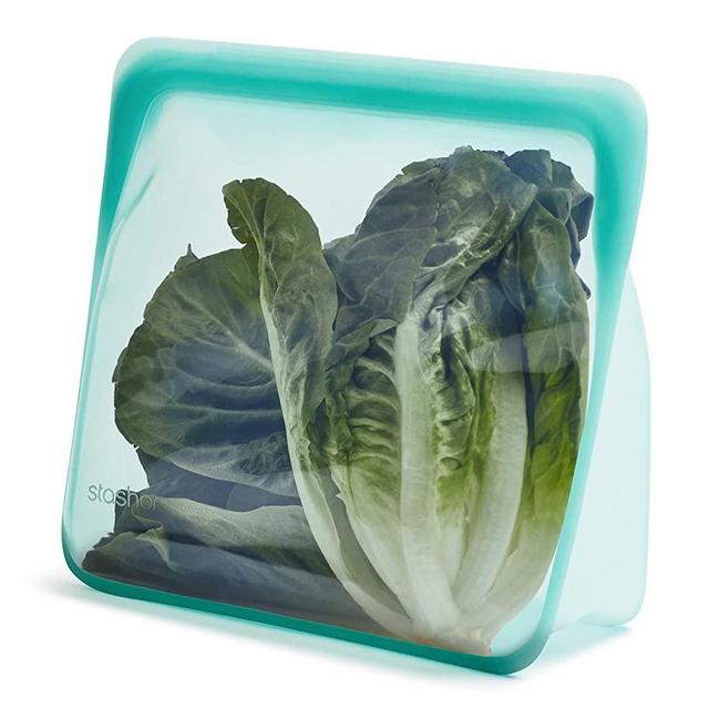 Stasher 100% Silicone Food Grade Reusable Storage Bag, Aqua (Stand-Up Mega) | Plastic Free Lunch Bag | Cook, Store, Sous Vide, or Freeze | Leakproof, Dishwasher-Safe, Eco-friendly, Non-Toxic | 104 Oz