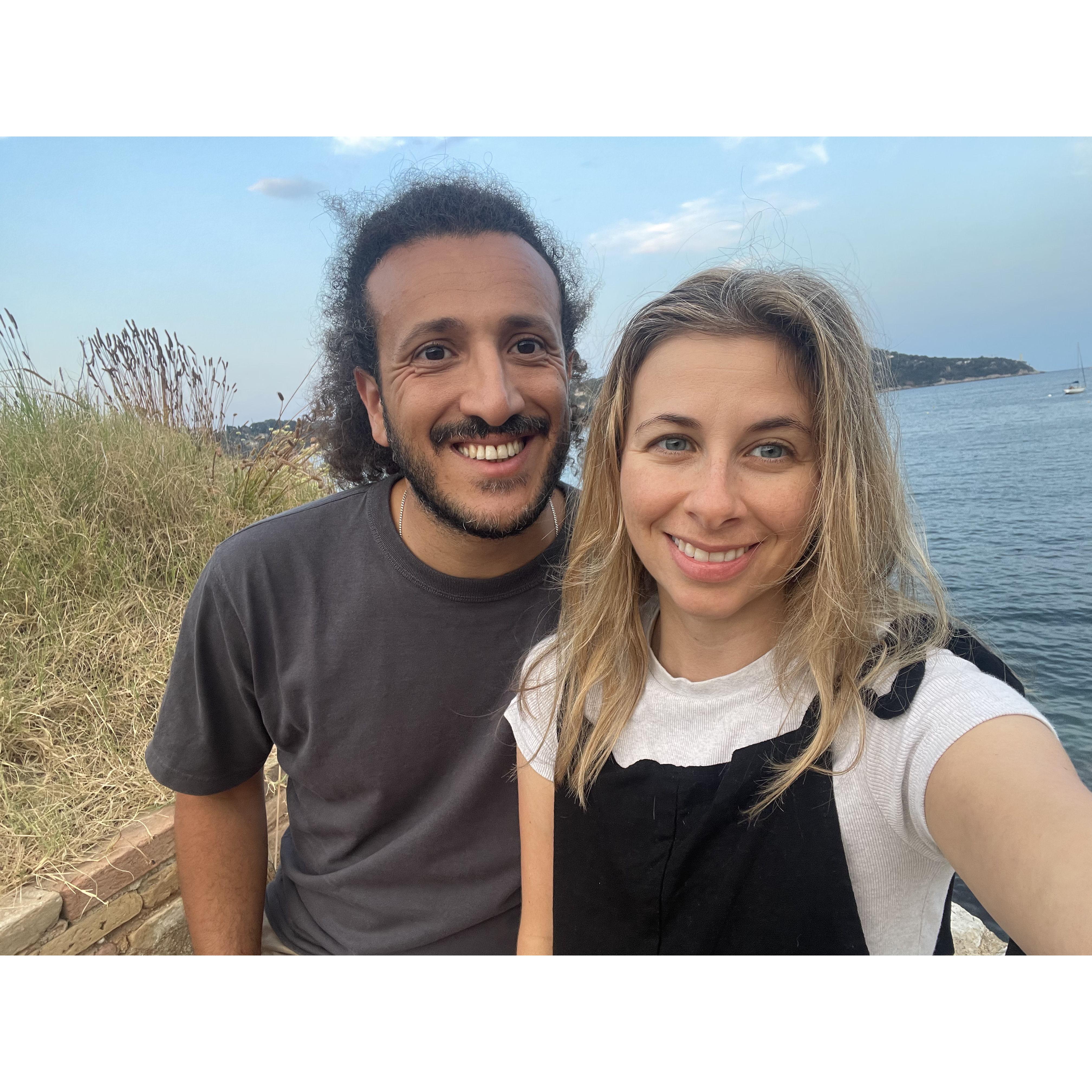 In Villefranche Sur Mer, France, before we discovered some secret beaches