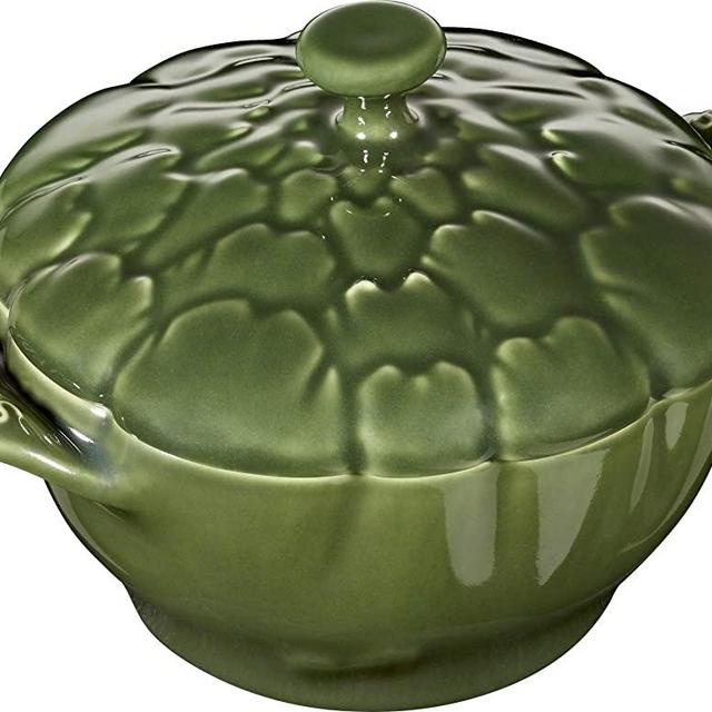 STAUB Ceramics Petite Artichoke Cocotte, 16-oz, Basil