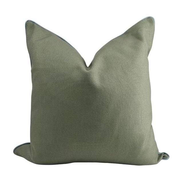 Jillien Harbor Green Pillow Cover Solid Premium Grandmillennial Pillow Cover Greenwich