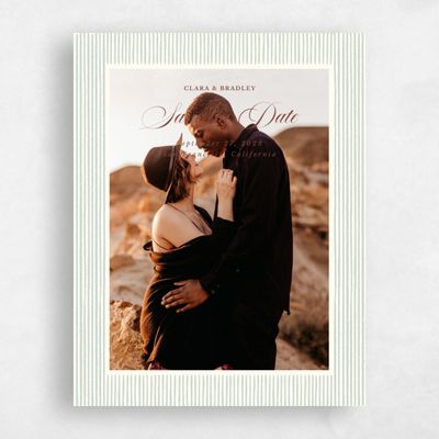 Beige Wedding Save the Date - Seychelles Photo
