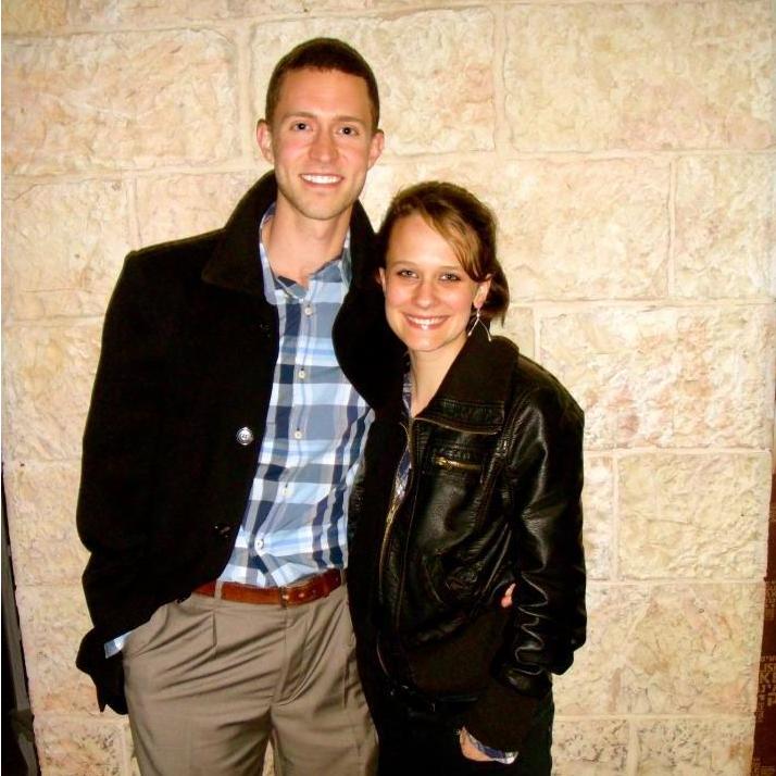 Our first picture together, in Jerusalem.