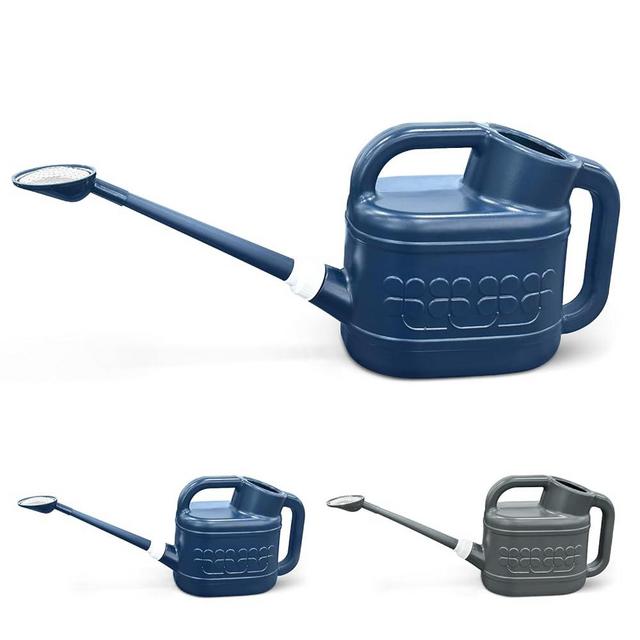 2 Gallon Watering Can for Outdoor Plants, Plant Watering Can with Removable Long Spout and Stainless Steel Sprinkler Head, Large Watering Can for Garden Flowers Vegetables