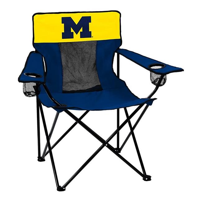 Logo Brands NCAA Collegiate Unisex Adult Elite Chair with Two Cups Holder, One Size, Multicolor