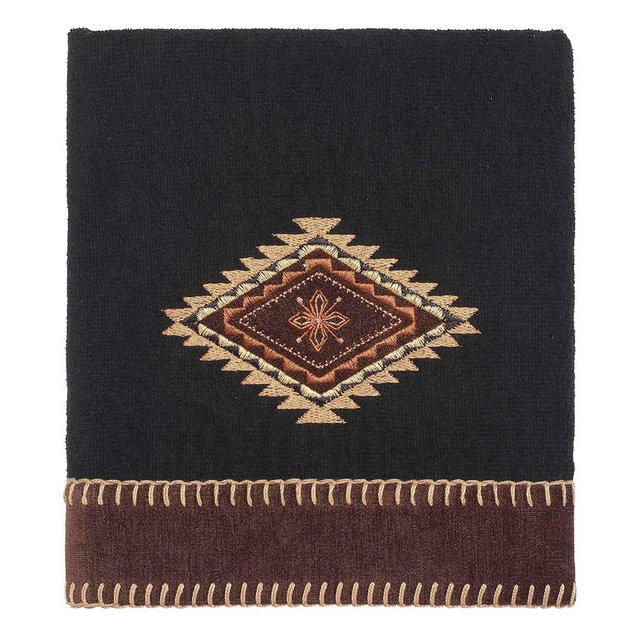 Avanti Linens 17722BLK Mojave Hand Towel, Black, 28.00" x 16.00"