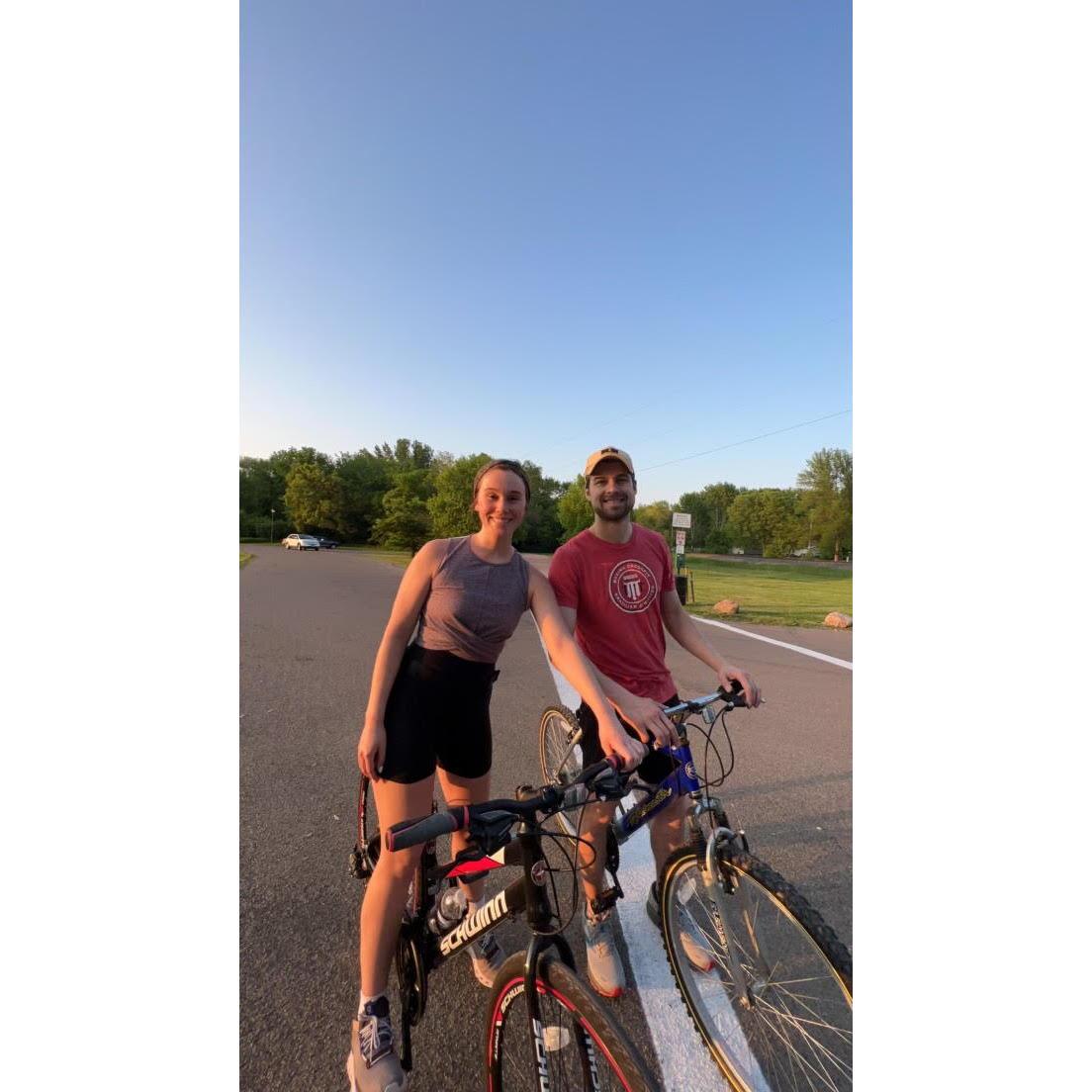 Got our bikes this summer and hit the trail!