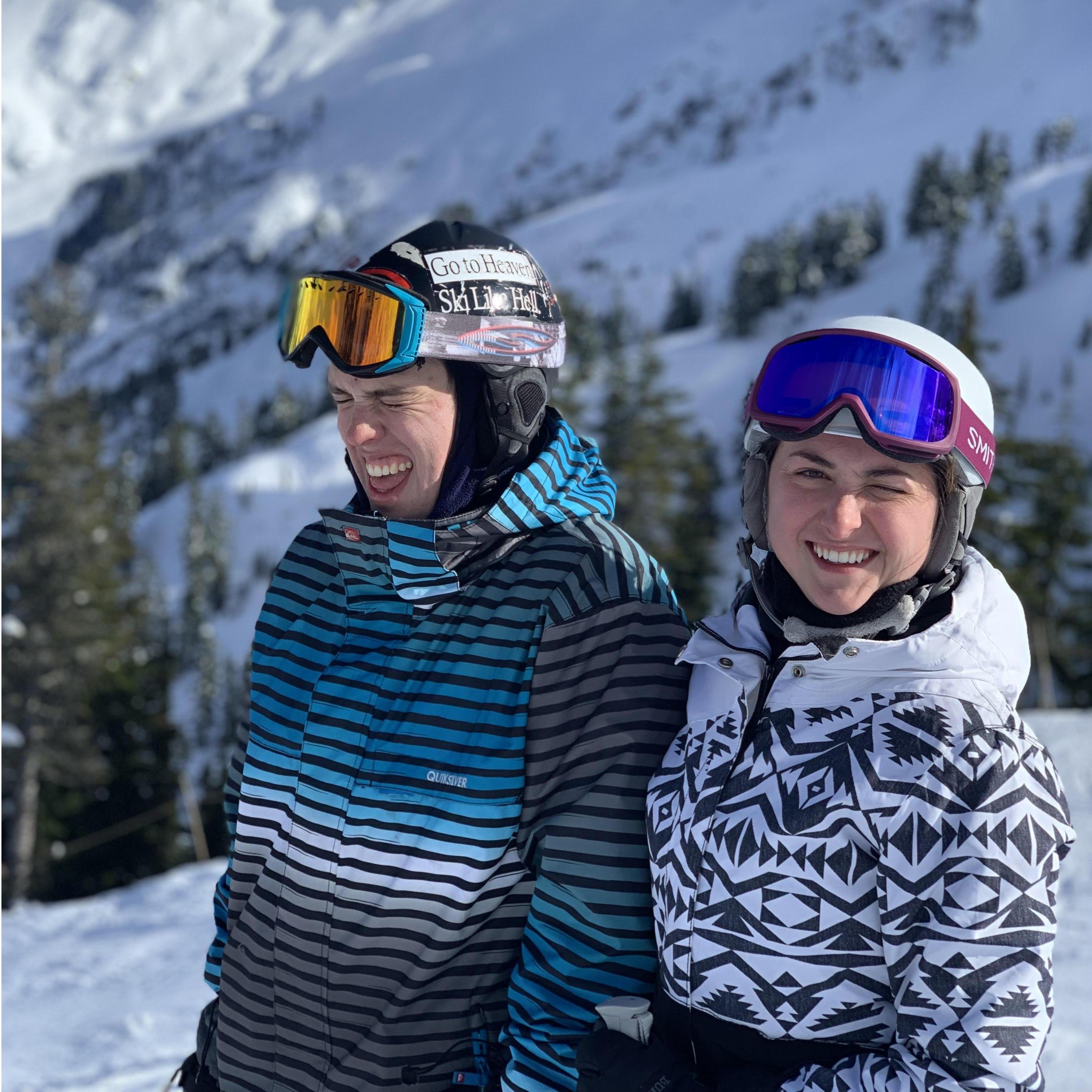 Feb 2019: Mt. Baker. Skiing = 10/10. Smiling = 0/10.