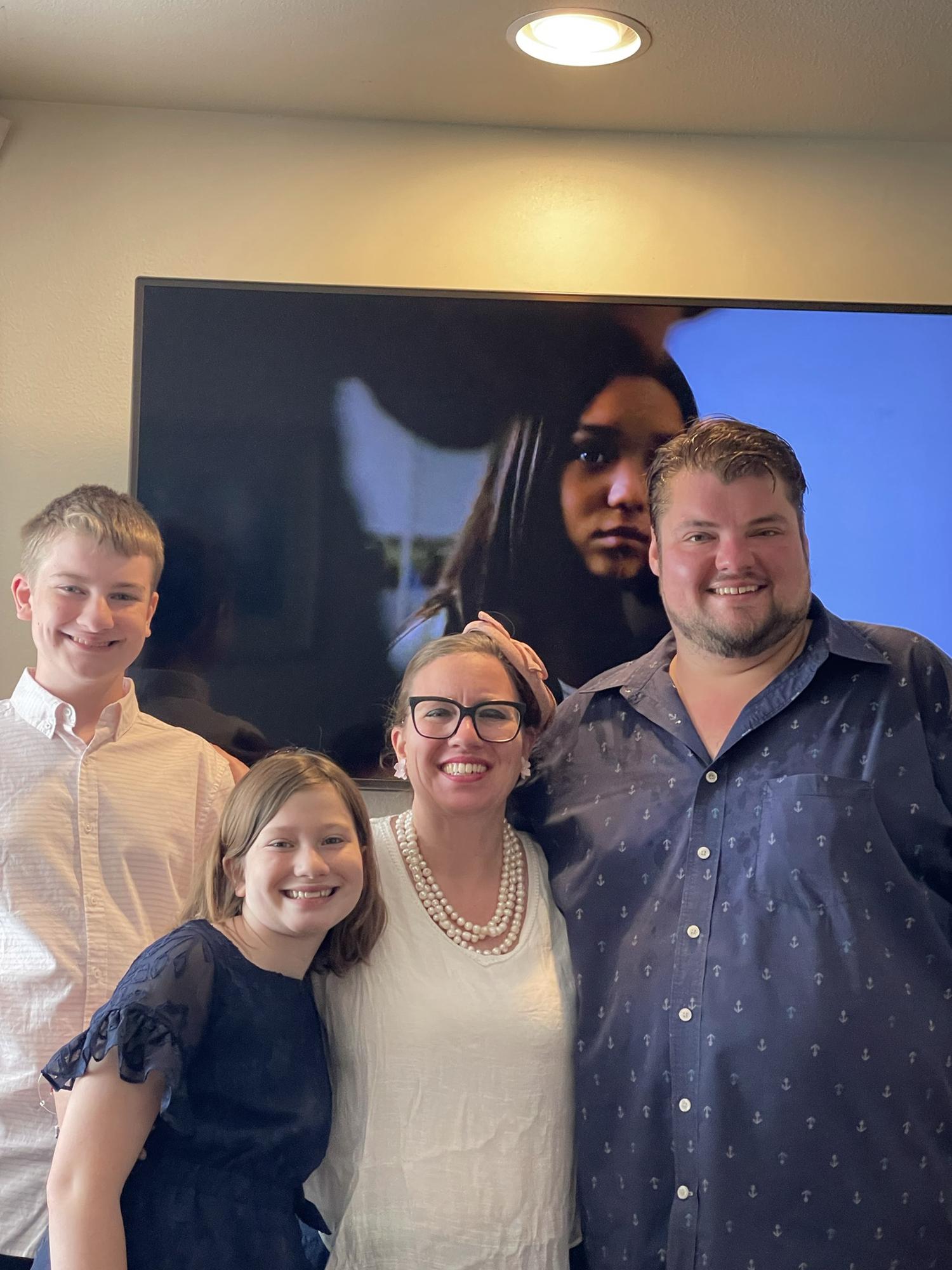 Family! That chick on the TV couldn’t handle all the happiness!