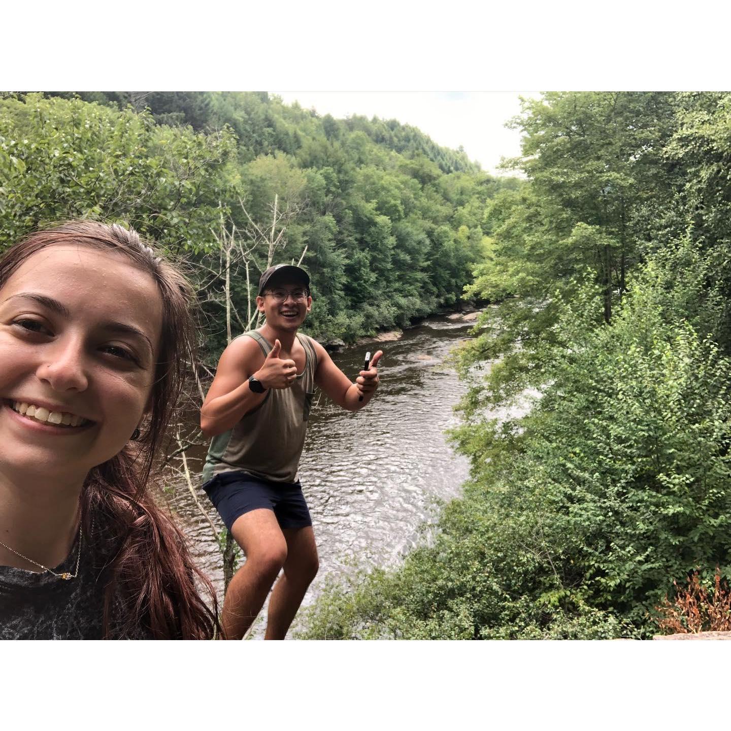 We loved Jim Thorpe so much the first time, we went back in 2022! Jon's only request was that we rented bikes and explored the Lehigh Gorge Trail. It was 23 miles long, but the views were worth it!