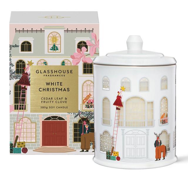 Glasshouse Fragrances White Christmas Candle, 13.4 oz.