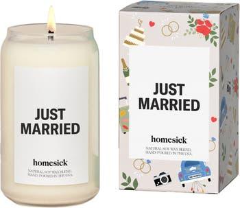 Just Married Candle