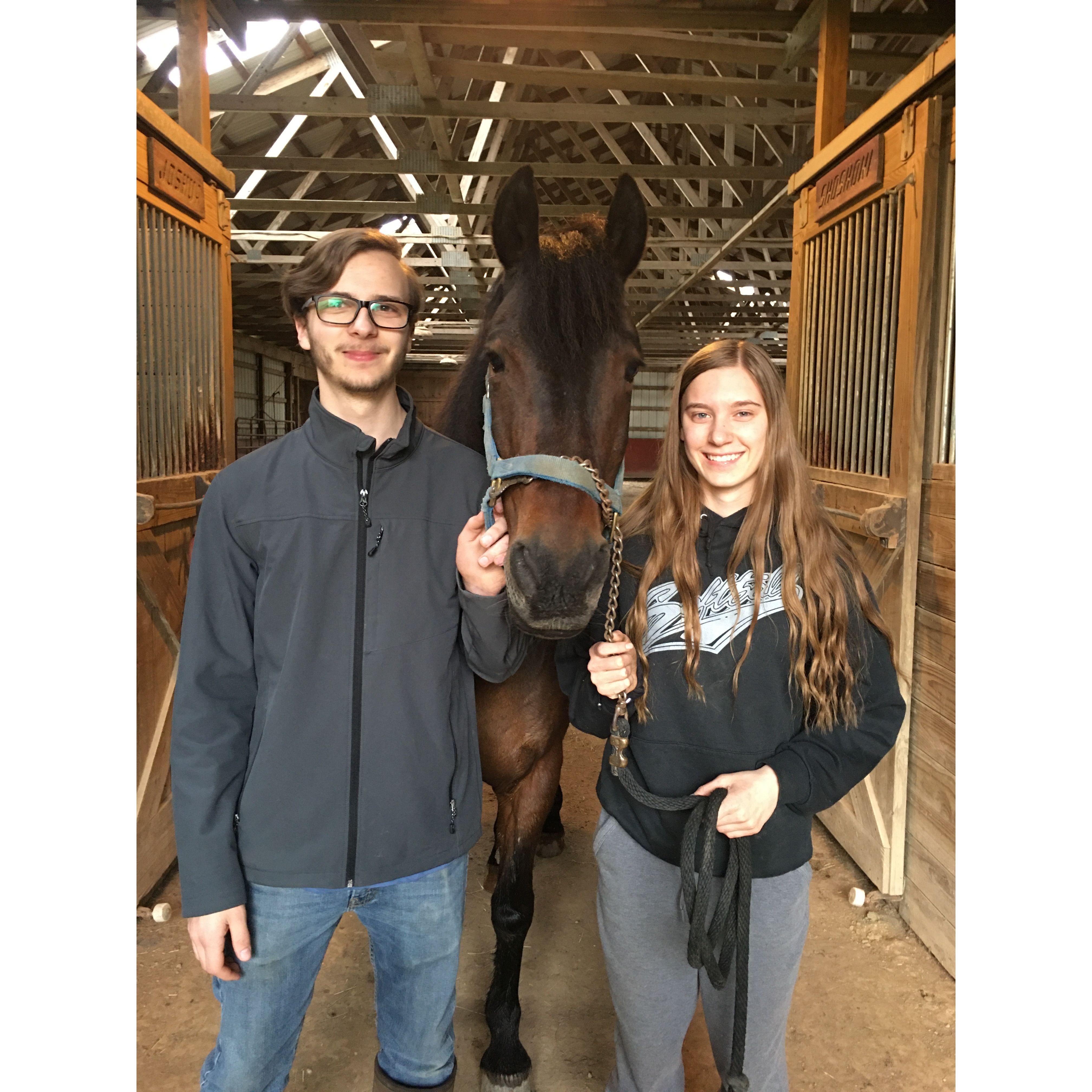 With our other favorite horse