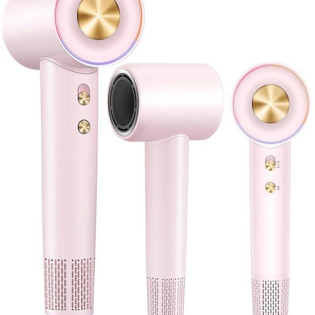 Hair Dryer Blow Dryer,180000 RPM High-Speed Brushless Motor 500 Millions Negative Ionic hairdryer for Fast Drying, Quiet Thermo-Control Hair dryers for Women Home Travel Salon (Pink)