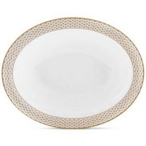 Waterford Lismore Diamond Gold Collection Open Vegetable Bowl