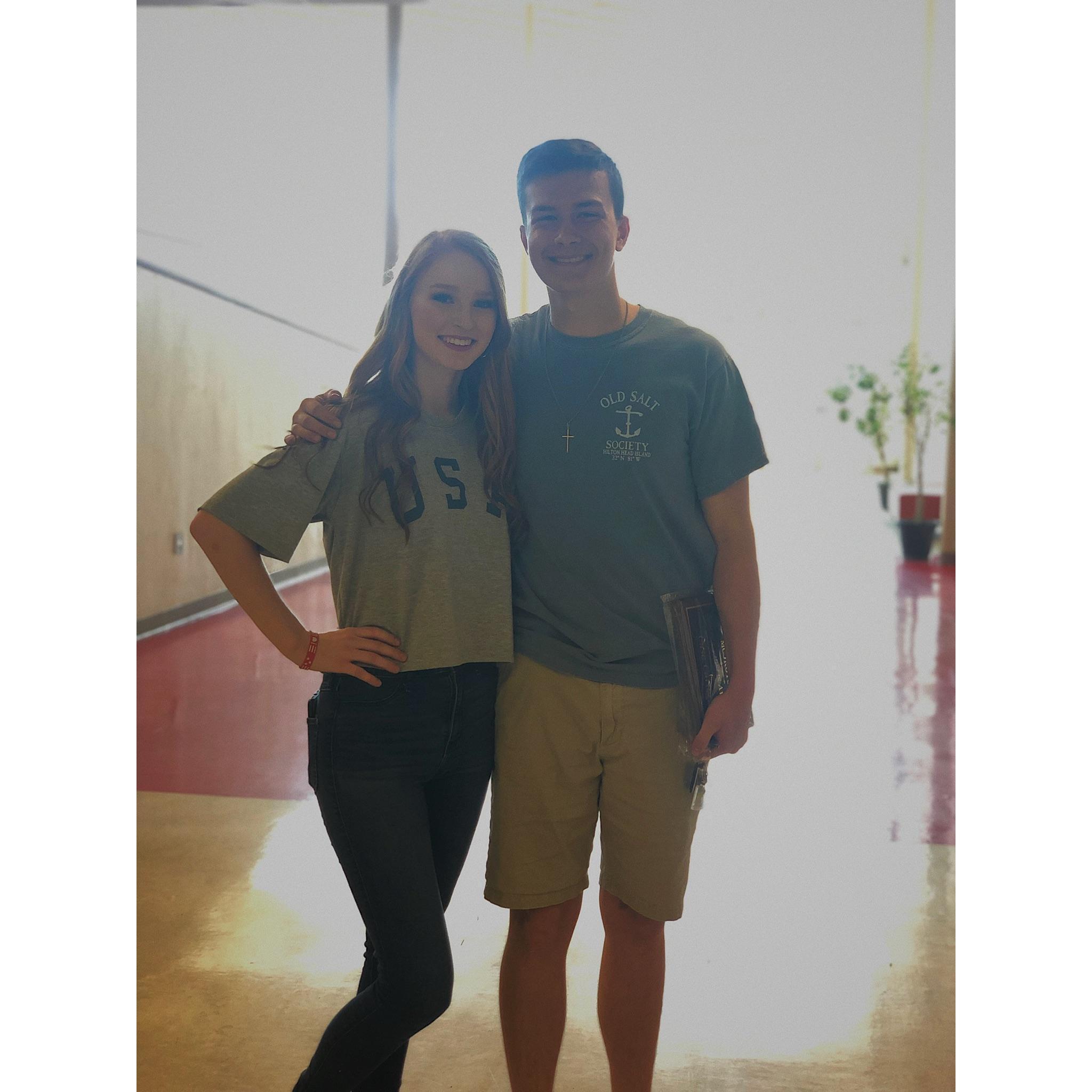 Our first picture together, May of 2019!