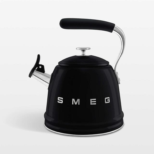 Smeg Black Whistling Stovetop Kettle