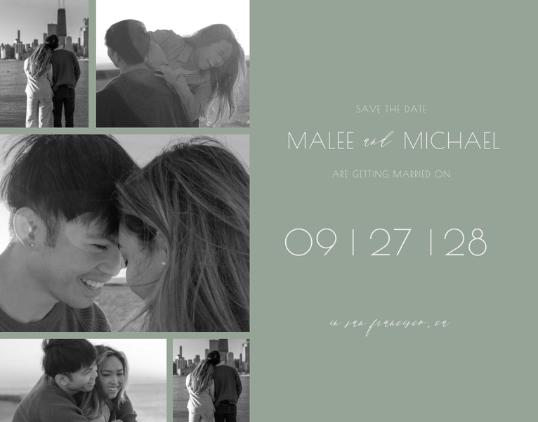 Fountaine Multiphoto | Sage | Zola Save The Dates