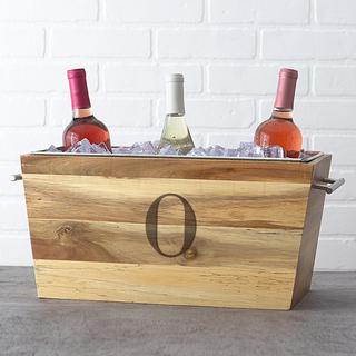 Personalized Acacia Beverage Trough