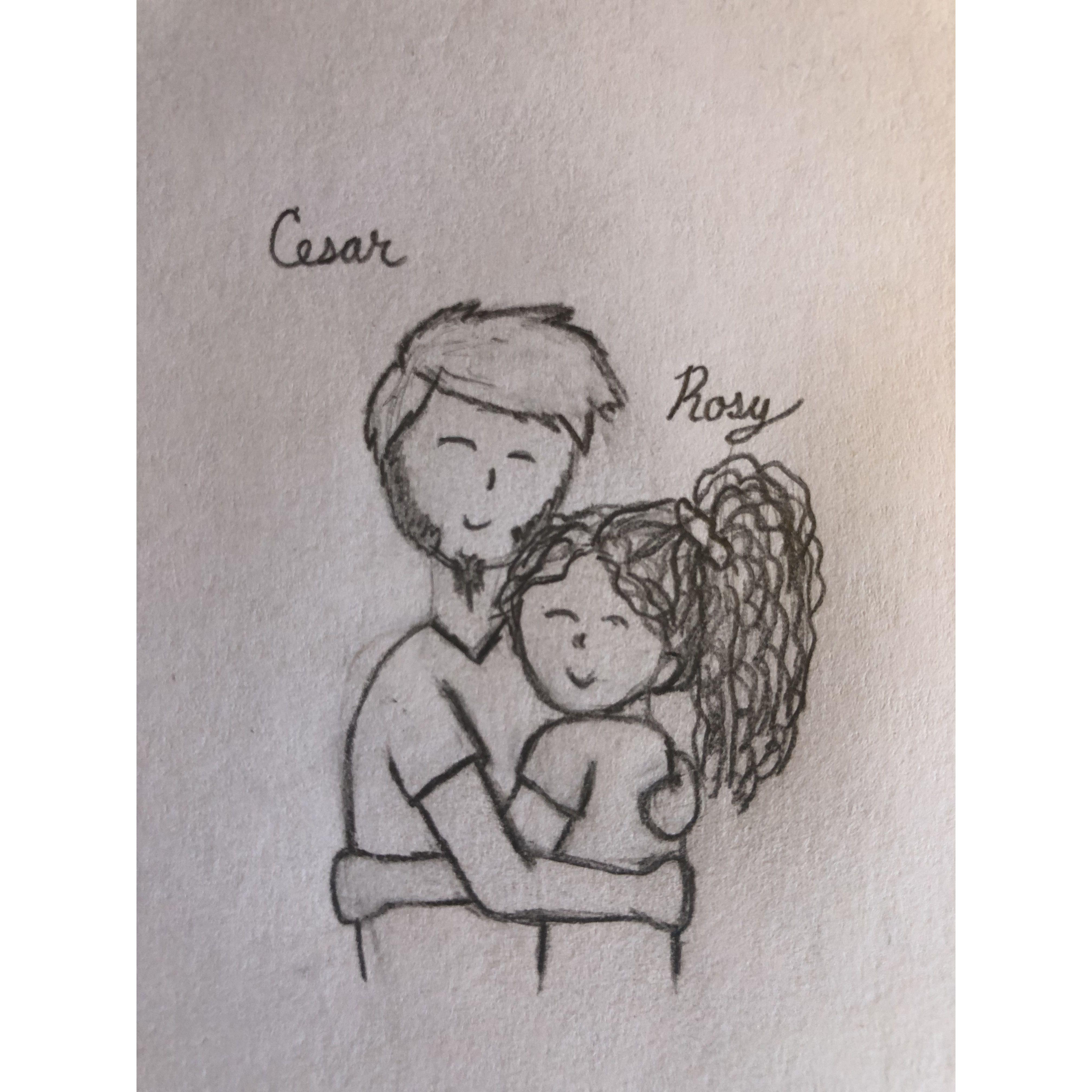 Drawing I created for our first valentines day together