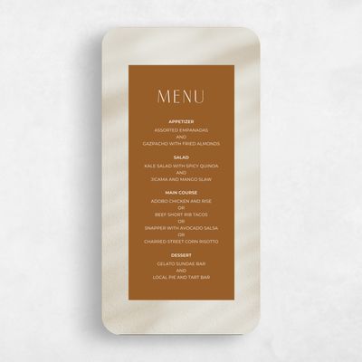 Brown Rounded Wedding Menu - Pinellas