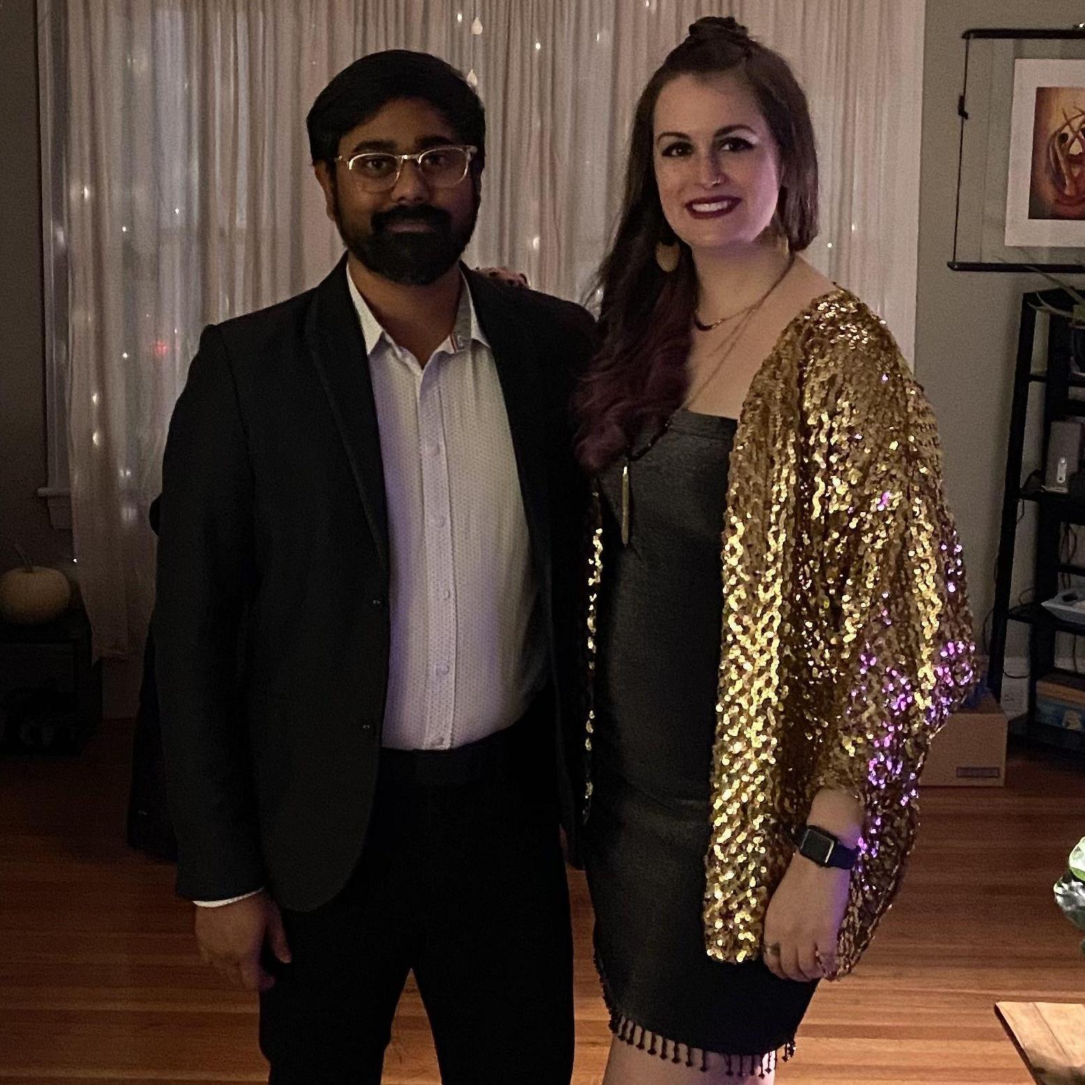 Posing together before ringing in 2020 new year
