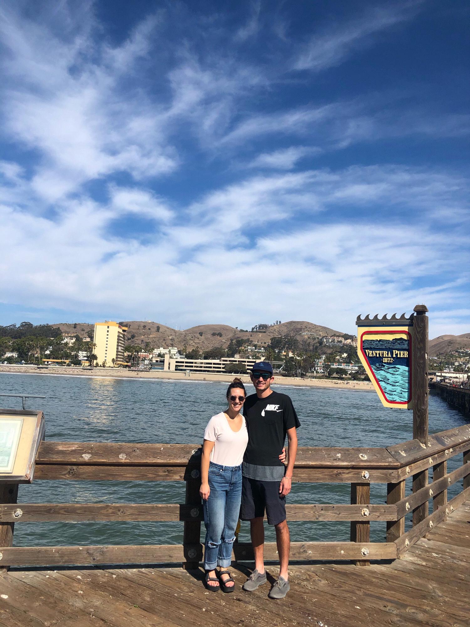 In Ventura, California for our friends Jake and Amy's wedding. The day before our engagement!