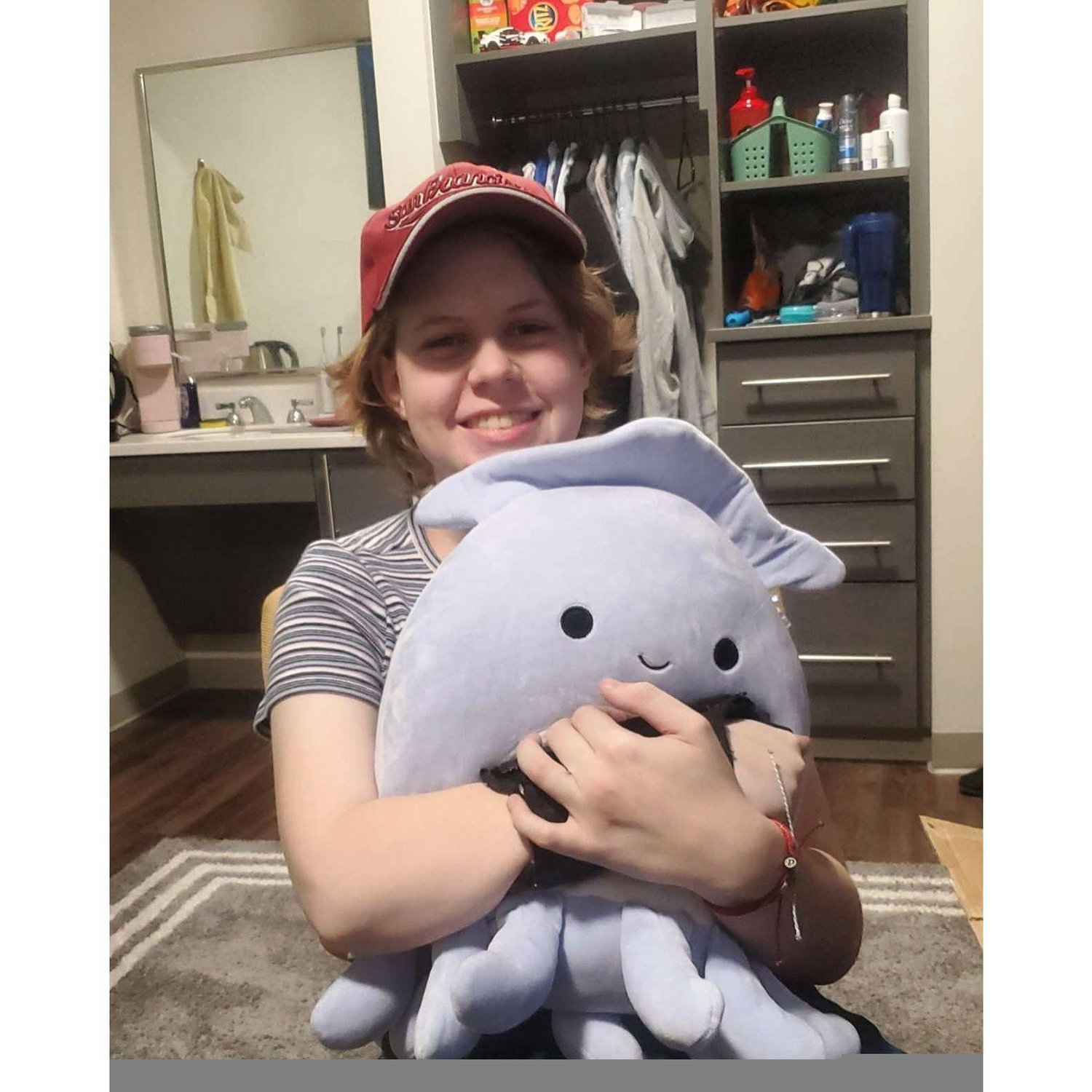 My first squishmallow gifted by Kian. Stacy the Squid