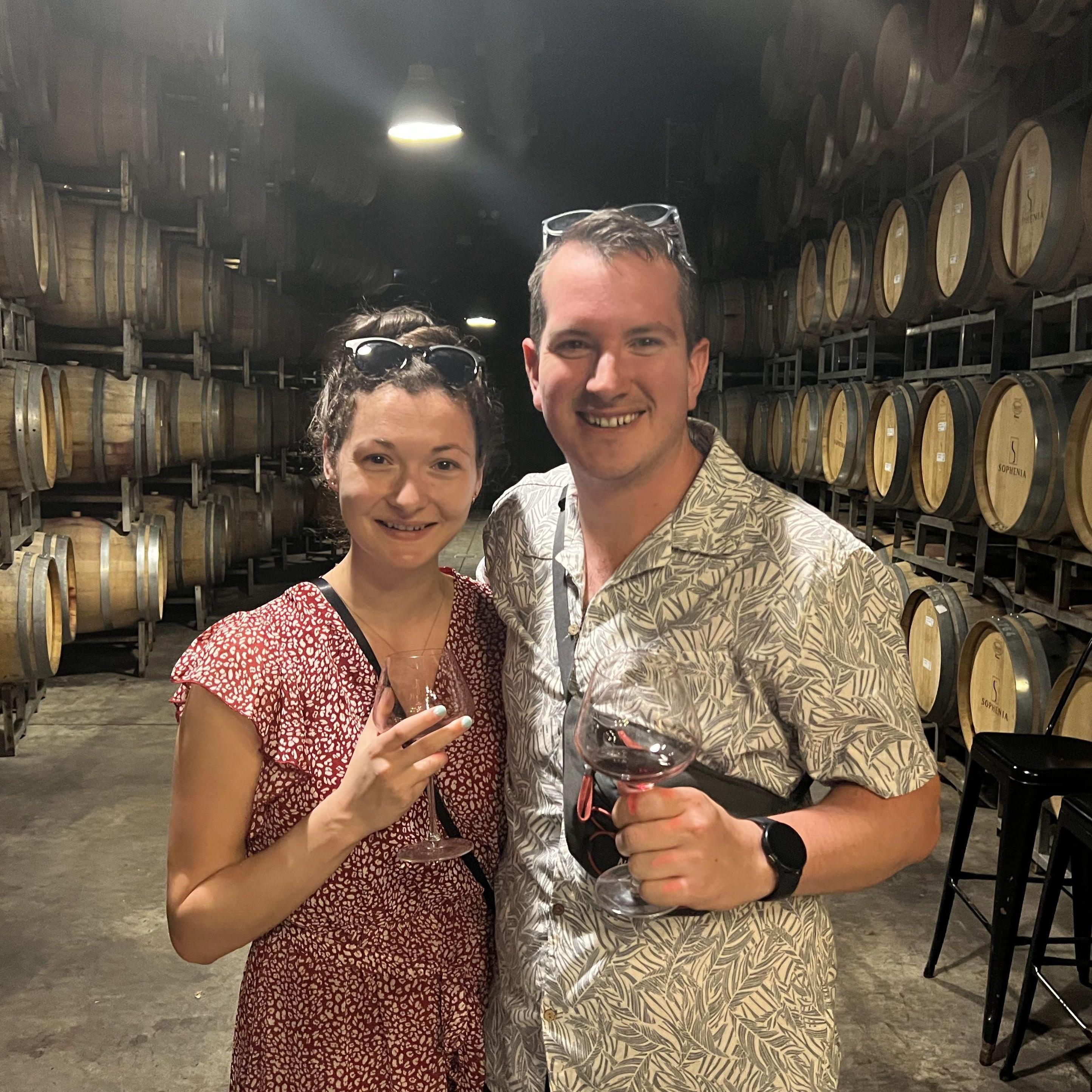 Wine tasting in Uco Valley, Argentina after getting engaged!