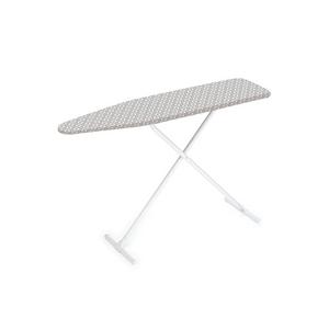 Homz T-Leg Steel Top Ironing Board with Foam Pad, Grey Pattern Cover