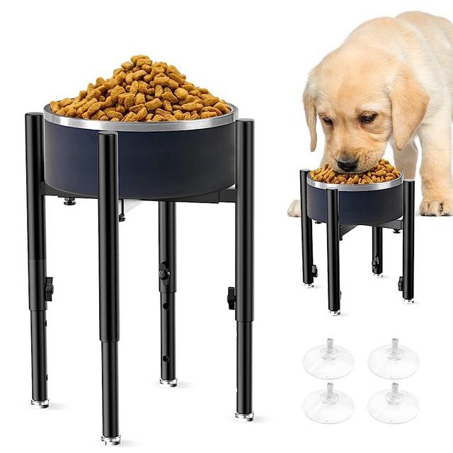 Adjustable Elevated Dog Bowl Stand，Fits 6-11inches Bowls,4 Height Adjustments. Holder for Raised Elevated Dog Food Water Bowl Feeder，for Large, Medium and Small Dogs