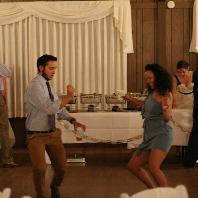 Lightin' up the dance floor at Anton & Andrea's wedding! -- September 2014