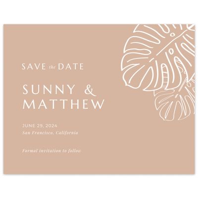 Creamy Beige Wedding Digital Save the Date - Morelos Landscape