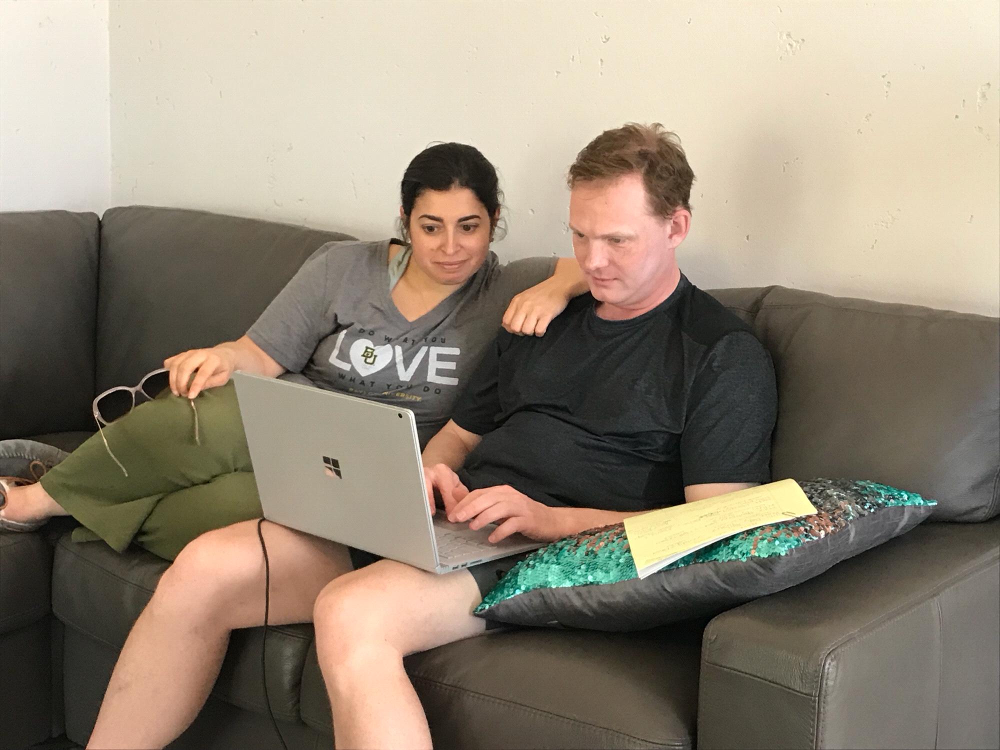 Working on the guest list in Belize