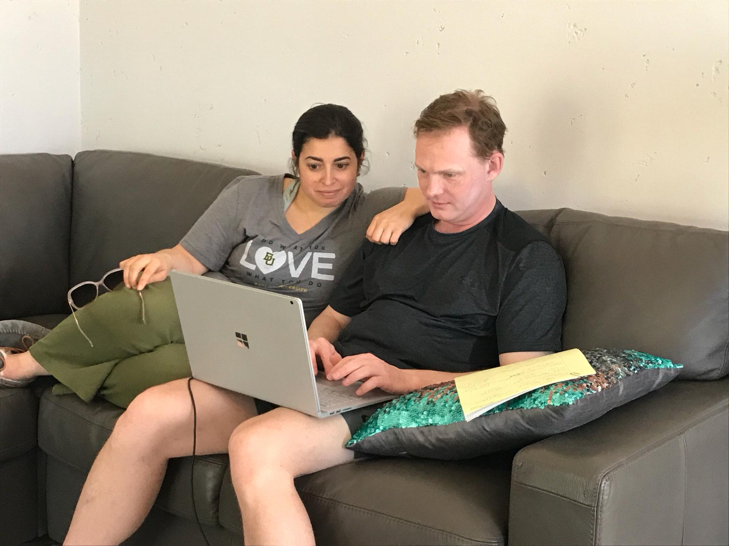 Working on the guest list in Belize