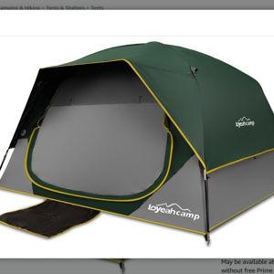 4 Person Blackout Camping Tent, Easy Setup Waterproof Family Dome Tent for Camping with Rainfly, Portable Double Layer Large Family Tent for Outdoor Camping&Hiking