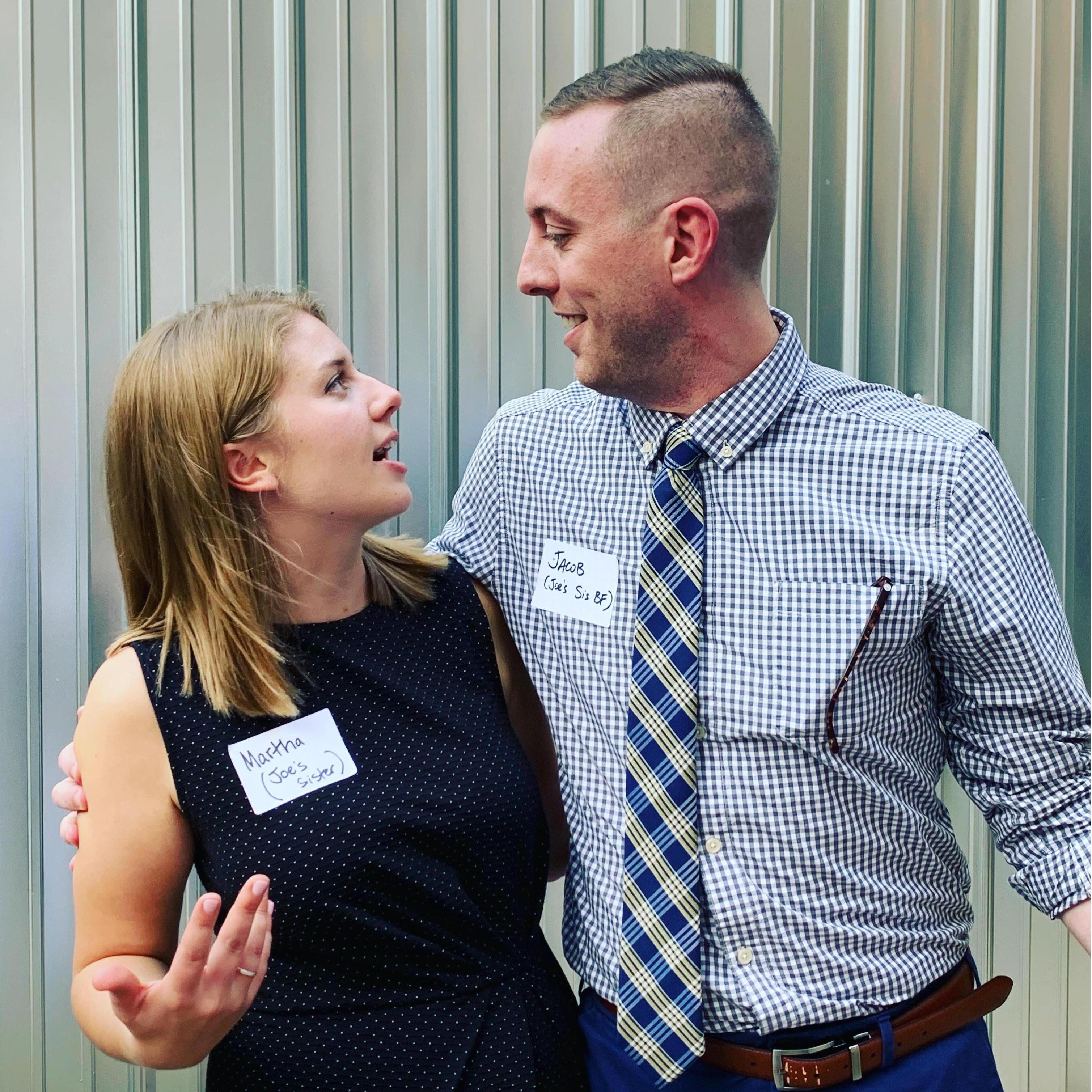 Jacob's first Souder family event - the rehearsal dinner before Joe and Hannah's wedding!