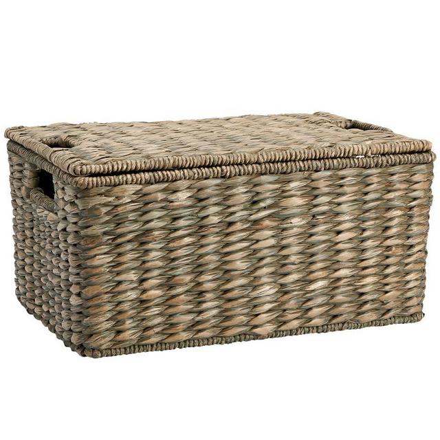 Seagrass Lidded Basket, Medium - Charleston